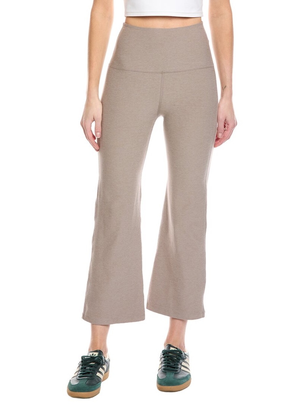Beyond Yoga Spacedye Retro Cropped Pant Taupe Beige Size M